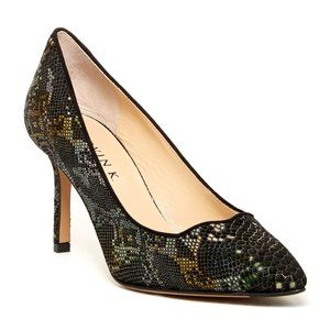 AQUATALIA CARRIE ESPRESSO PYTHON SUEDE HEELS 7